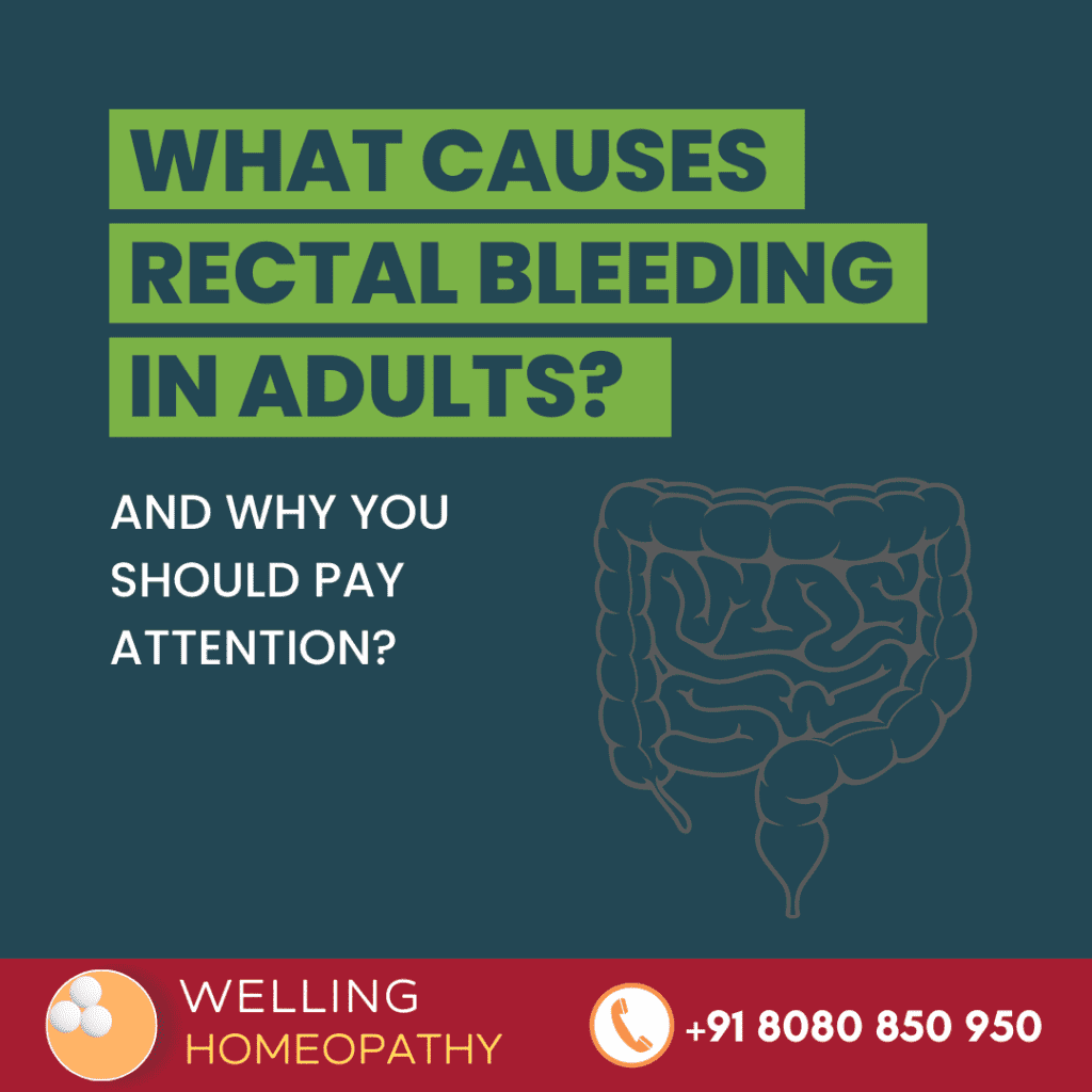 What causes rectal bleeding in adults